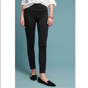 Pilcro By Anthropologie Women's High Rise Denim Leggings Zipper Ankle Black 26